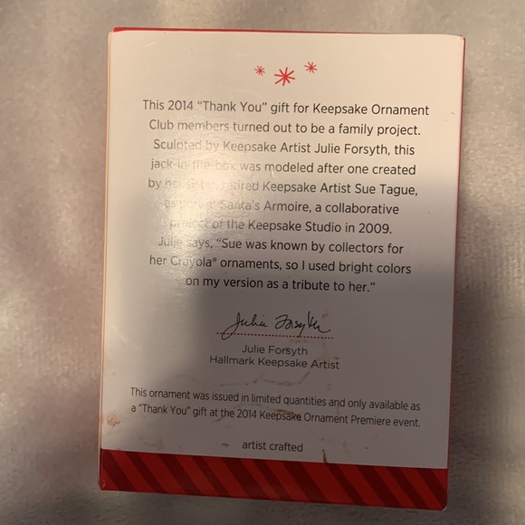 Hallmark 2014 member exclusive a springy surprise ornament Jack in the box new - Picture 2 of 4